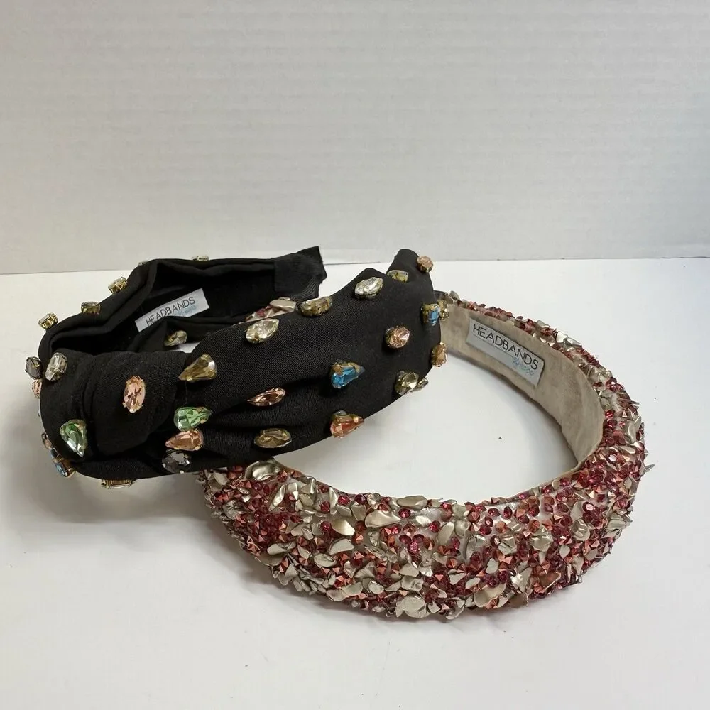 Headbands Of Hope Top Knot 2 Piece Bundle Bling Headbands